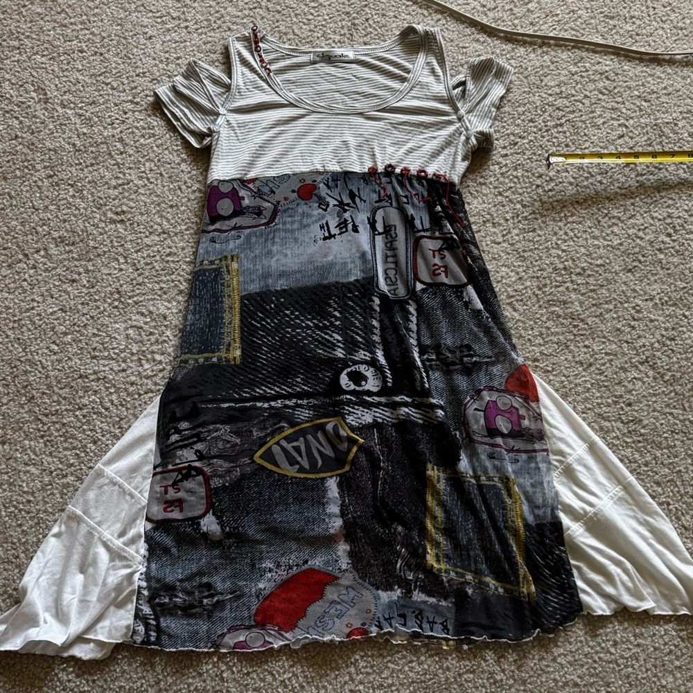 Art-Print Asymmetrical Knit Dress by Éguale